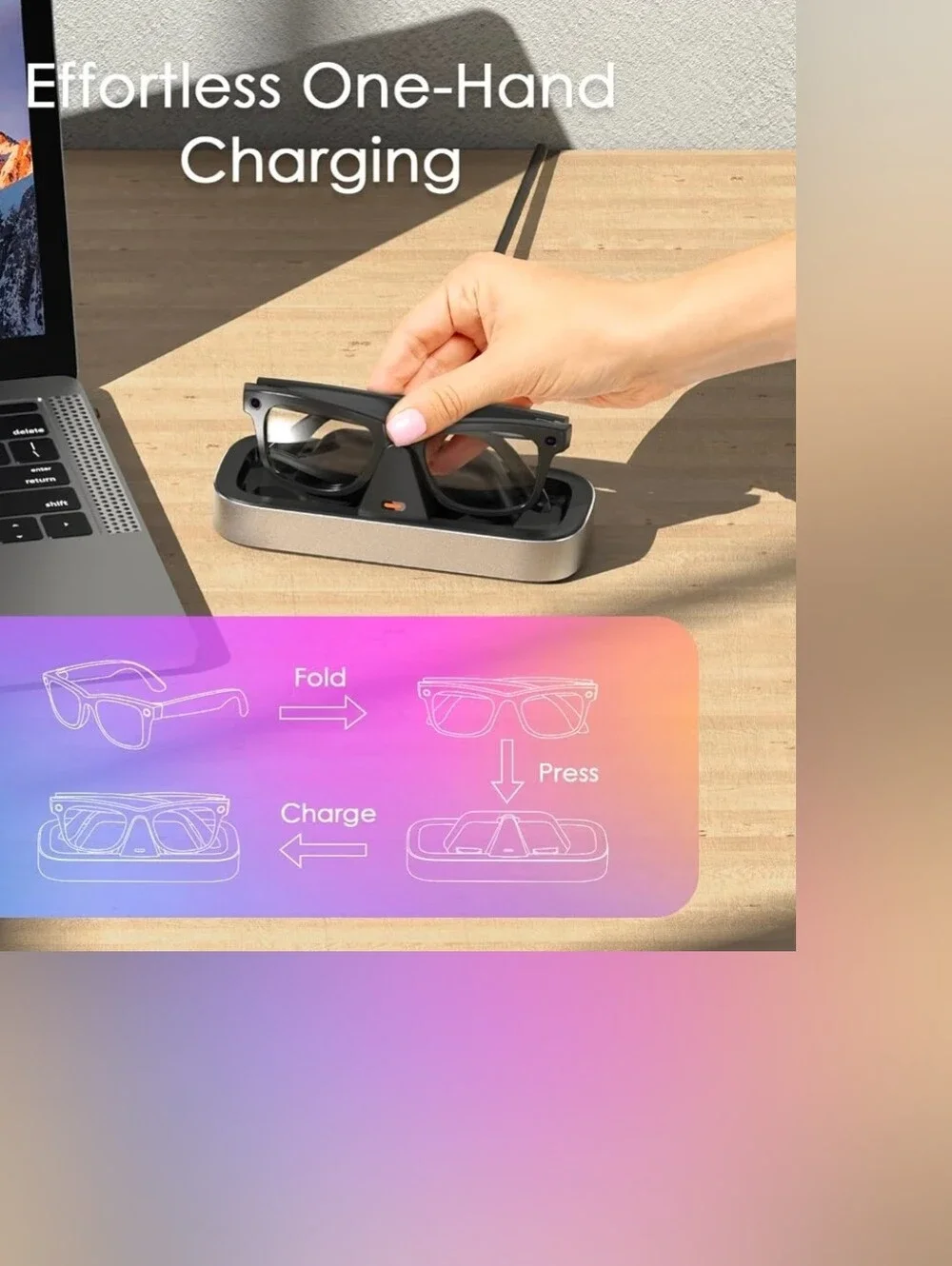 Charging Station Meta Ray-Ban Glasses Wayfarer Skyler Headliner Oakley HSTN